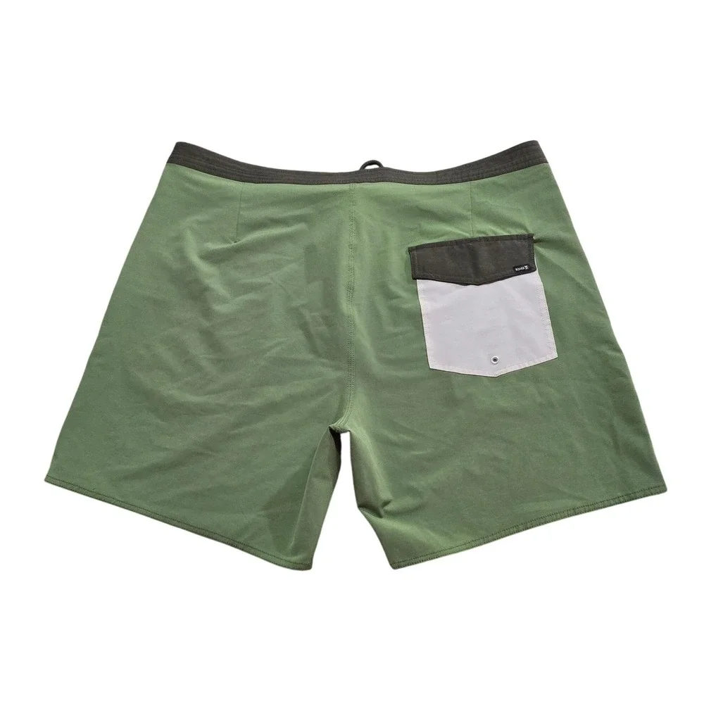 Roark Mens Chiller Mixtape Performance Boardshorts Jungle Green 38W 6.5
